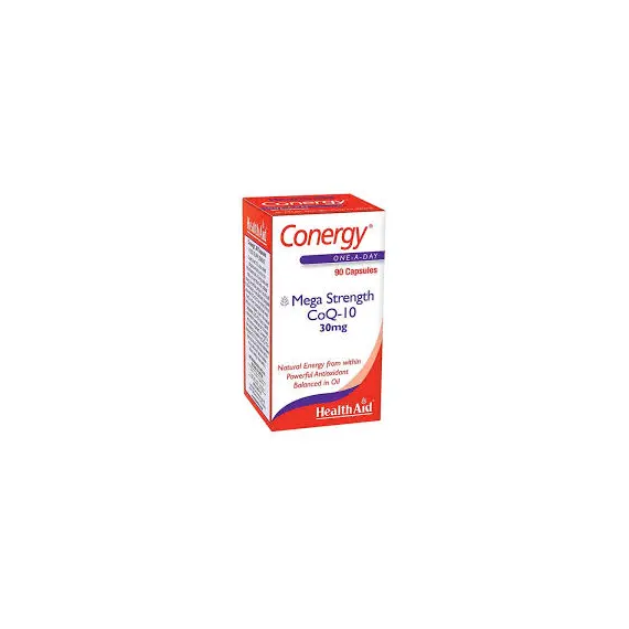 Health Aid Conergy Mega Strength CoQ10 30mg, 90caps - Βιταμίνες στο Villagepharmacy