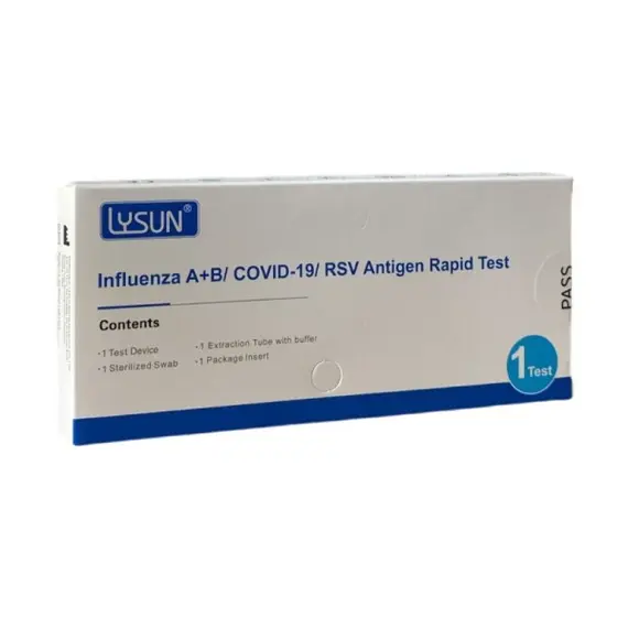 Lysun Γρίπη A+B / Covid-19 / RSV Antigen Rapid Test 1τμχ - Διαγνωστικά στο Villagepharmacy